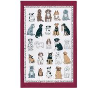 Ulster Weavers - All Dogs Tea Towel (74 x 48cm) - 100% Cotton - Washable - Dogs Dish Cloths/Dish Towel with Red Bones Border - Kitchen Accessories & Decor with Dog Theme - Dog Lovers Gifts