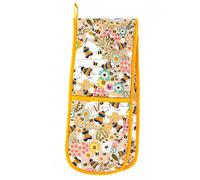 Ulster Weavers Bee Keeper Cotton Double Oven Gloves - With Cute Floral Bee Insect Animal Hand Drawn Design - 100% Cotton, Double Oven Mitts - Cooking Gifts for Bakers & Chefs - Kitchenware Range
