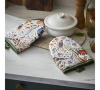 Ulster Weavers - Woodland Animals Microwave Oven Mitts (18 x 14.5cm) - 100% Cotton - 1x Pair - Forest Animals Oven Glove Heat Resistant - Washable - Rabbit, Owl & Fox Oven Glove - Kitchen Accessories