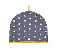 Ulster Weavers Blue Bumble (35 x 35cm) -100% Cotton-Floral Teapot Warmer with Honey Cozy Gifts Kitchen Accessories-Navy Tea Cosy with Bee, Grey, One Size
