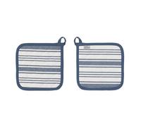 Ulster Weavers - Blue Gingham Pot Mat/Pot Holder (21 x 21cm) - 100% Cotton - Cotton Trivet with Stripes - Striped Blue Pot Mat in Blue - For Hot Pan Mat - Trivets for Hot Pans - Kitchen Accessories