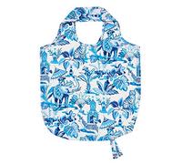 Ulster Weavers - Blue Indian Foldable Shopping Bag (42 x 46cm) - Elephant Shopping Bag - Eco-Friendly - Reuseable Shopping Bag with Elephants - Elephant Themed Shopping Bag for Women