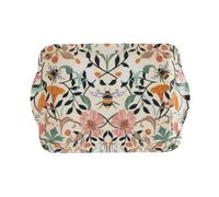 Ulster Weavers - Bumblebee & Floral Serving Food Tray (21 x 14 x 2cm) - Dishwasher Safe - Plastic Serving Tray - Kitchen Accessories - Bumblebee Gifts - Serving Tray/Dinner Tray/Tea Tray/Snack Tray