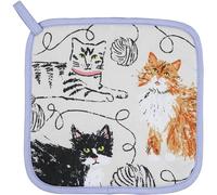Ulster Weavers - Cat Pot Mat/Pot Holder (21 x 21cm) - 100% Cotton - Cotton Trivet with Cats - Cat Print Pot Mat - For Hot Pan Mat - Trivets for Hot Pans - Cat Kitchen Accessories - Cat Lovers Gifts