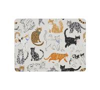 Ulster Weavers - Cat Themed Place Mats for Table - 4x Pieces (21 x 29 x 0.5cm) - Cats Printed Cork Placemats Set of 4 - Kitchen Accessories - Animal Themed Placemats/Table Mats - Cat Lovers Gifts