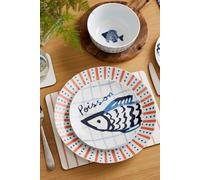 Ulster Weavers 'Catch of the Day' Food Print Porcelain Side Plate Ulster Weavers Multicolor
