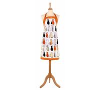 Ulster Weavers 'Cats In Waiting' Animal Print PVC/Oil cloth Apron in Orange Ulster Weavers Orange