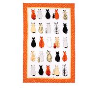 Ulster Weavers Cats in Waiting Tea Towel, 100% Cotton - With Cute Orange Cat Animal Hand Drawn Design - Kitchen and Cooking Gifts for Bakers & Chefs - Homeware & Kitchenware Range