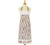 Ulster Weavers Catwalk Cotton Apron - With Cute Multicoloured Cat Animal Handrawn Design - For Kitchen and Barbecue - Cooking Gifts for Bakers & Chefs - Homeware & Kitchenware Range