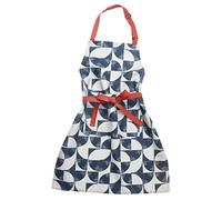 Ulster Weavers Causeway Geo Cotton Apron - With Navy Geometric, Contemporary Design & Red Adjustable Strap - For Kitchen and Barbecue - Cooking Gifts for Bakers & Chefs - Homeware & Kitchenware Range