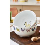 Ulster Weavers 'Chick Chicken' Chicken Print Porcelain Bowl in White Ulster Weavers White