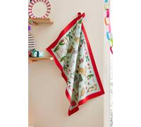 Ulster Weavers 'Christmas Cats' Festive Print 100% Cotton Tea Towel in Light Green Ulster Weavers Light Green