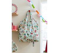 Ulster Weavers 'Christmas Cats' Festive Print Polyester Packable Bag in Light Green Ulster Weavers Light Green One Size