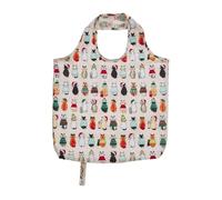 Ulster Weavers, Christmas Cats in Waiting, Roll Up Reusable, Packable, 100% Polyester Shopping Bag-Convenient as a Handbag or Rucksack, Portable and Practical, Multicoloured, One Size