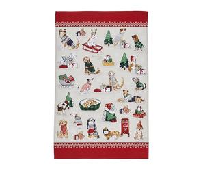 Ulster Weavers Christmas Dogs 100% Cotton Tea Towel, Merry Mutts