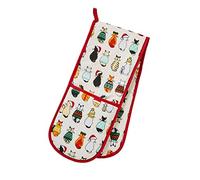 Ulster Weavers - Christmas Double Oven Gloves with Cats (88 x 18cm) - 100% Cotton - Christmas Cat Oven Gloves Heat Resistant - Washable - Christmas Kitchen Decorations for Baker - Cat Lovers Gifts