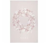 Ulster Weavers Christmas Recycled Cotton Blend Tea Towel Made in Northern Ireland, UK - Blush Pink - Noel