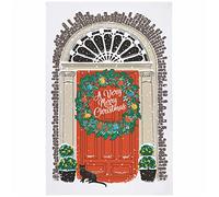 Ulster Weavers - Georgian Front Door & Mistletoe Tea Towel (74 x 48cm) - 100% Cotton - Washable - Christmas Mistletoe Dish Cloths/Dish Towel - Christmas Tea Towel - Kitchen Accessories & Decor