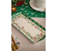 Ulster Weavers 'Christmas Robins' Festive Print Small Tray in Green Ulster Weavers Green