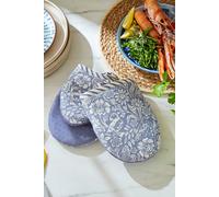 Ulster Weavers 'Coastal Treasures' Coatal Inspired Print Pair of Microwave Mitts in Blue Ulster Weavers Blue