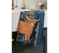 Ulster Weavers 'Connie the Cow' Trees Print 100% Cotton Tea Towel in Navy Ulster Weavers Navy