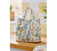 Ulster Weavers - Waterproof Floral Shopping Bag (25 x 25.5cm) - Easy Clean - Waterproof PVC Material - Meadow Flower Bag - Ideal for Shopping Bag/School Bag - Canvas Bag with Botanicas