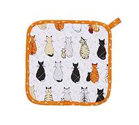 Ulster Weavers - Cat Pot Mat/Pot Holder (21 x 21cm) - 100% Cotton - Cotton Trivet with Cats - Cat Print Pot Mat - For Hot Pan Mat - Trivets for Hot Pans - Cat Kitchen Accessories - Cat Lovers Gifts