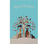Ulster Weavers Cotton Tea Towel - Christmas Cats & Dogs (100% Cotton, Blue)