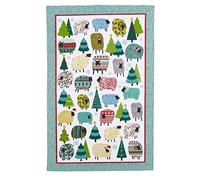 Ulster Weavers Cotton Tea Towel - Dotty Sheep (100% Cotton, Yellow)