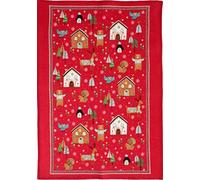 Ulster Weavers Cotton Tea Towel - Festive Friends - Christmas (100% Cotton, Red)