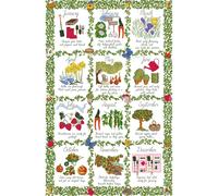 Ulster Weavers Cotton Tea Towel - Gardeners Calendar (100% Cotton, Green)