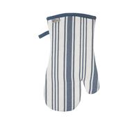 Ulster Weavers 'Denim Stripe' Graphic Print Gauntlet Oven Glove in Blue Ulster Weavers Blue
