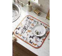 Ulster Weavers 'Dog Days' Animal Print 100% Polyester Dish Drying Mat in Grey Ulster Weavers Grey