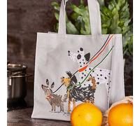 Ulster Weavers PVC Bag - Durable 100% Cotton with Wipe Clean Coating and Polyester Lining, Everyday Use, Easy to Clean, Sturdy Construction, Small, Animal Theme, Dog Days, Grey