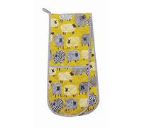 Ulster Weavers 'Dotty Sheep' Animal Print Double Oven Glove in Yellow Ulster Weavers Yellow