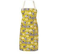 'Dotty Sheep' Animal Print PVC/Oil cloth Apron Ulster Weavers Yellow One Size
