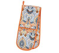 'Cotswold' Graphic Print Double Oven Glove Ulster Weavers Orange One Size