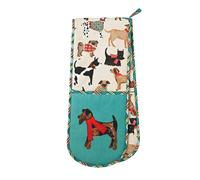 Ulster Weavers Double Oven Glove - Hound Dog (100% Cotton Outer; 100% Polyester wadding; CE marked, Turqouise)