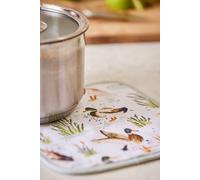 Ulster Weavers 'Farmhouse Ducks' Animal Print 100% Cotton Pot Mat in Green Ulster Weavers Green