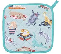 'Kitty Cats' Animal Print 100% Cotton Pot Mat Ulster Weavers Blue One Size