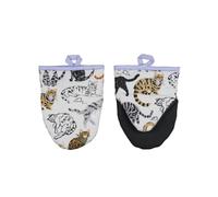 Ulster Weavers - Feisty Cats Microwave Oven Mitts (18 x 14.5cm) - 100% Cotton - 1x Pair - Cat & Leopard Print Oven Glove Heat Resistant - Leopard Oven Glove - Kitchen Accessories - Cat Lovers Gifts