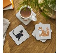 Ulster Weavers Feline Friends Animal Print Printed Mdf Coasters (4 Pack)