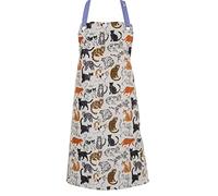 'Feline Friends' Animal Print PVC/Oil cloth Apron Ulster Weavers Grey One Size