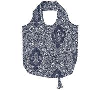 Ulster Weavers - Fleur De Lis Foldable Shopping Bag (42 x 46cm) - Navy Damask Shopping Bag - Eco-Friendly - Vintage Tote Bag for Shopping - Traditional Reuseable Shopping Bag - Vintage Shopping Bag