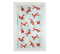 Ulster Weavers 'Foraging Fox' Animal Print 100% Cotton Tea Towel in Blue Ulster Weavers Blue