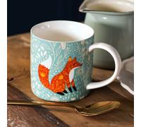 Ulster Weavers 'Foraging Fox' Animal Print New Bone China Mug in Blue Ulster Weavers Blue