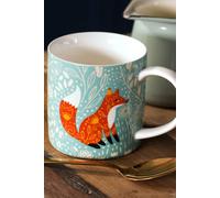 Ulster Weavers 'Foraging Fox' Animal Print New Bone China Mug in Blue Ulster Weavers Blue