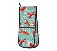 Ulster Weavers Foraging Fox Double Oven Glove Blue