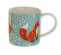 Ulster Weavers 'Foraging Fox' Animal Print New Bone China Mug in Blue Ulster Weavers Blue