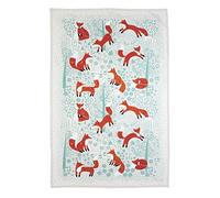 Ulster Weavers Foraging Fox Tea Towel - 100% Cotton - With Cute Animal Hand Drawn Design, Duck Egg Blue - Kitchen and Cooking Gifts for Bakers & Chefs - Homeware & Kitchenware Range